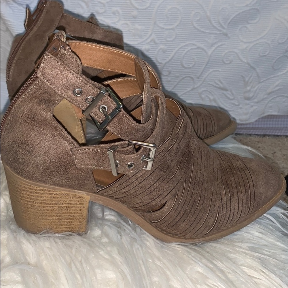 Brown booties